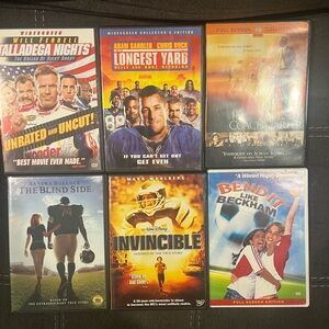 Lot of 6 DVDs - Sports themed.